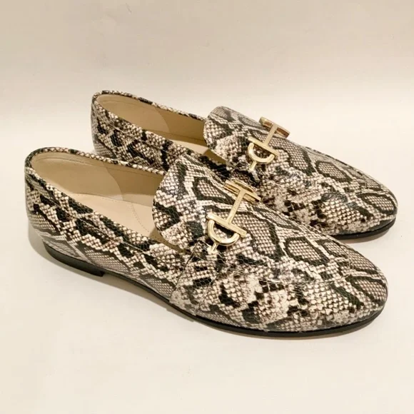 COLE HAAN Modern Classics Bit Loafer Python Rama Printed Leather Flat Shoes 9 - Picture 7 of 12